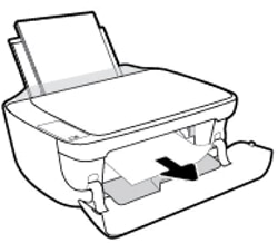 Illustration : Retrait du papier coincé à l'intérieur de l'imprimante