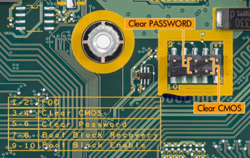 Palau-2GF clear CMOS and password pins