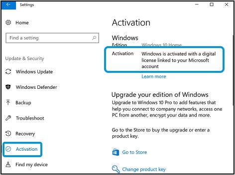 Oplysninger om aktivering af Windows