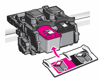 Image: Inserting the cartridge into its slot