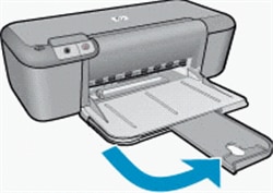Image of the paper tray extended.