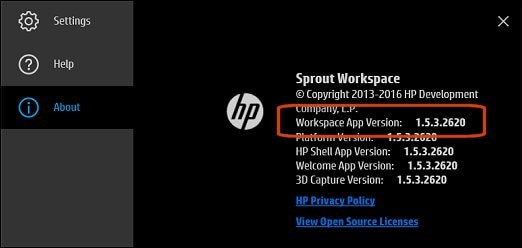 Finding the Sprout Workspace app version