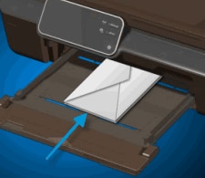 Loading envelopes into the tray
