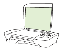 Limpar o vidro e a tampa do scanner (ilustração)
