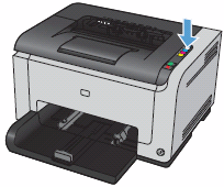 Imagen: Pulse el botón del cartucho de impresión.