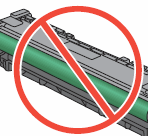 Image: Do not touch the imaging drum roller.