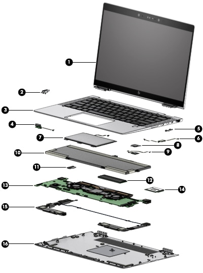 HP EliteBook x360 1030 G3 Notebook PC - Illustrated Parts | HP® 支援