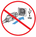 图： 此时请勿连接 USB 连接线。