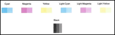 Image: Example of the color blocks without defects.