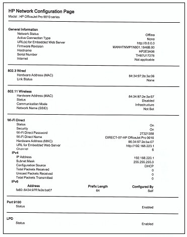 HP OfficeJet Pro 6230: How to Produce a Printer Status Report/Test Page 