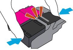 Imagen: Asegúrese de que el cartucho de impresión quede encajado en su sitio