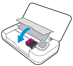 Image: Closing the ink cartridge access door