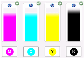 Image: Estimated ink levels displayed in the Toolbox.