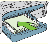Illustration of loading plain white paper