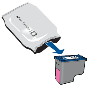 Illustration of removing the cartridge from its packaging